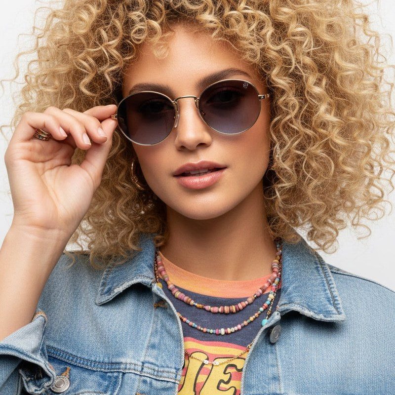 Ignisia Gradient Brown & Blue Medium Full Rim Oval Sunglasses for Men — Hashtag Eyewears