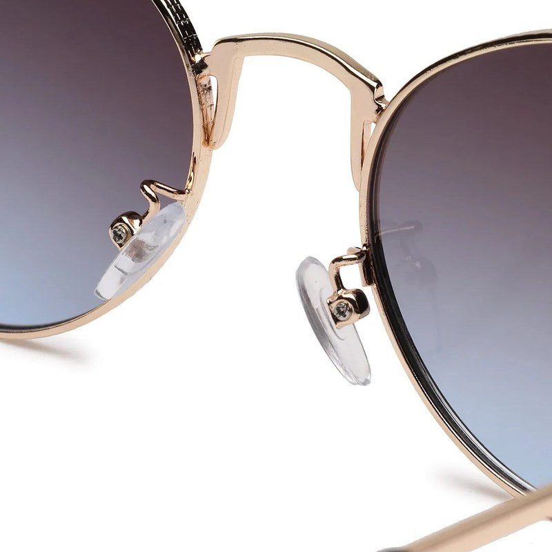 Ignisia Gradient Brown & Blue Medium Full Rim Oval Sunglasses for Men — Hashtag Eyewears