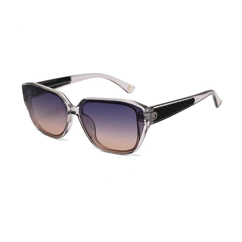 Ilora Transparent Medium Full Rim Hexagonal Sunglasses for Women — Hashtag Eyewears