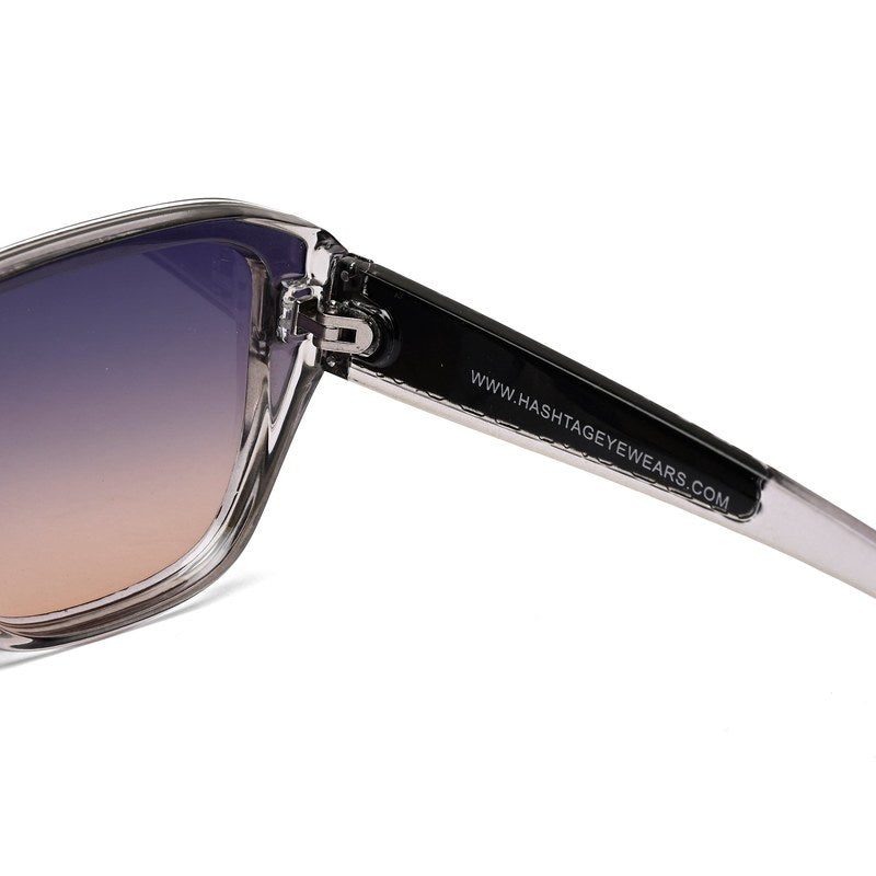 Ilora Transparent Medium Full Rim Hexagonal Sunglasses for Women — Hashtag Eyewears