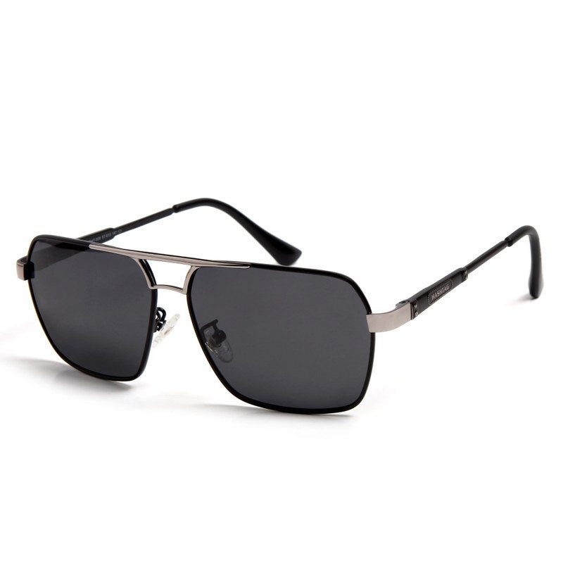 Inferna Silver & Black Large Full Rim Rectangle Sunglasses for Men & Women — Hashtag Eyewears