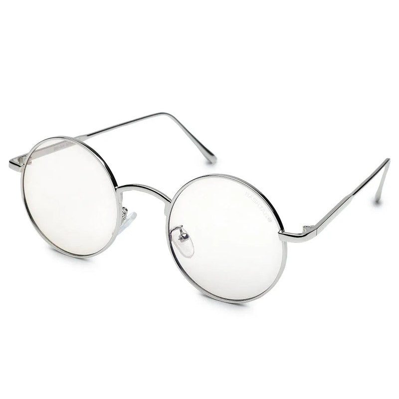 Ionara Silver-brown Medium Full Rim Round Eyeglasses for Men & Women — Hashtag Eyewears