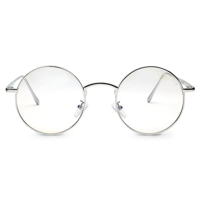 Ionara Silver-brown Medium Full Rim Round Eyeglasses for Men & Women — Hashtag Eyewears