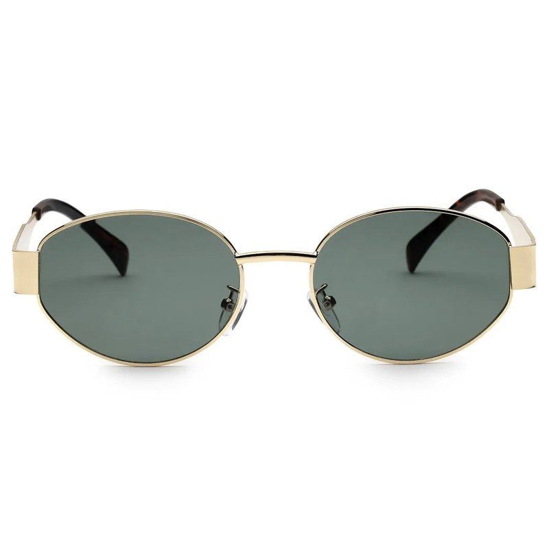Ivory Green Medium Full Rim Oval Sunglasses for Women — Hashtag Eyewears