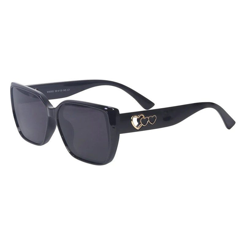 Jetra Black Medium Full Rim Wayfarer Sunglasses for Women — Hashtag Eyewears