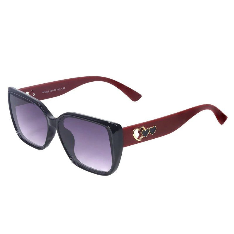 Jetra Purple Medium Full Rim Wayfarer Sunglasses for Women — Hashtag Eyewears