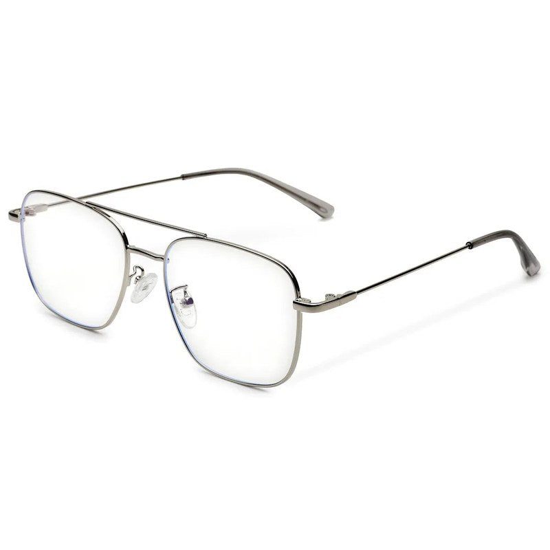 Jovion Silver Medium Full Rim RECTANGLE Computer Glasses for Men & Women — Hashtag Eyewears