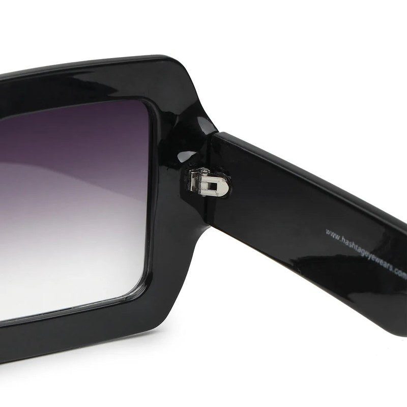 Jumbo Gradient Black Medium Full Rim Square Sunglasses for Men & Women — Hashtag Eyewears