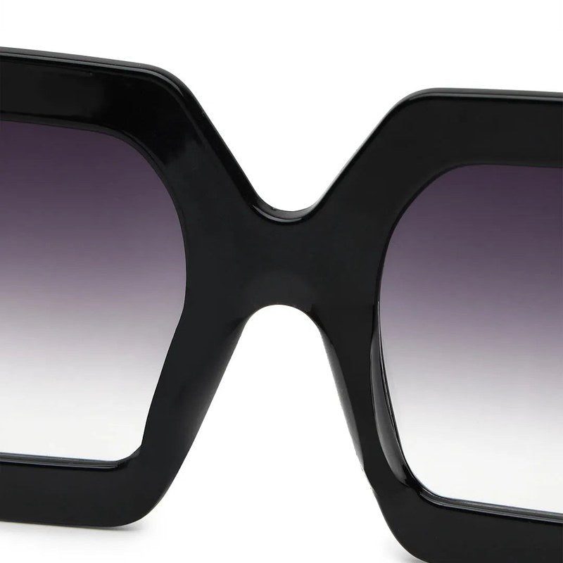 Jumbo Gradient Black Medium Full Rim Square Sunglasses for Men & Women — Hashtag Eyewears
