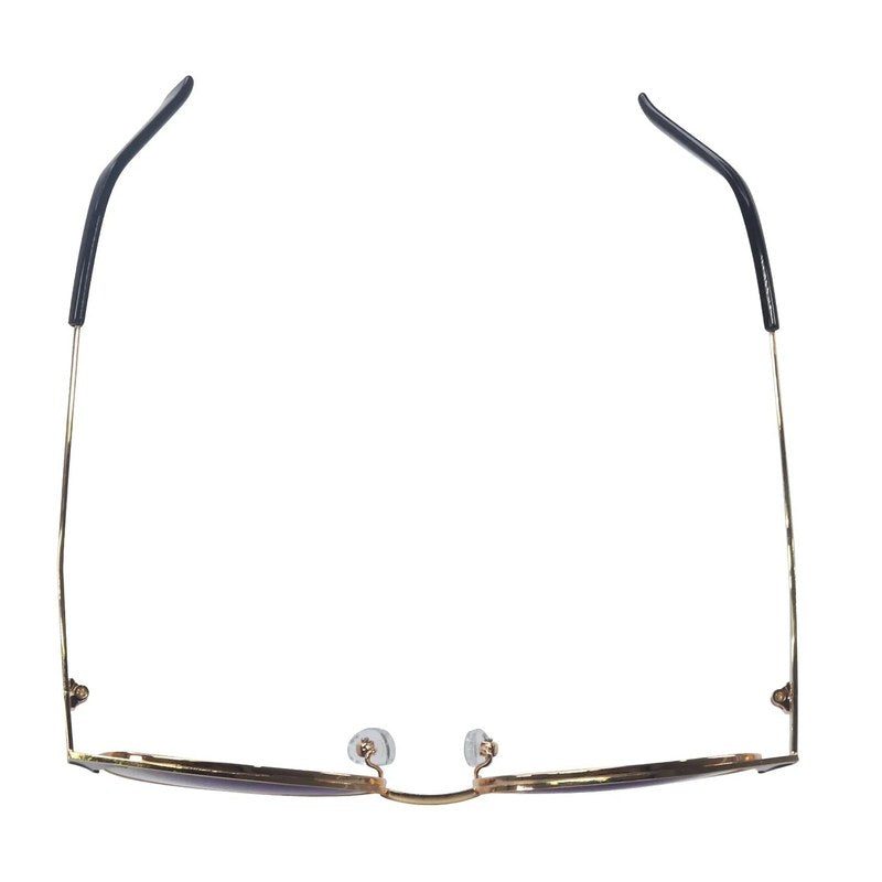 Kaelith Golden & Black Medium Full Rim Round Sunglasses for Women — Hashtag Eyewears