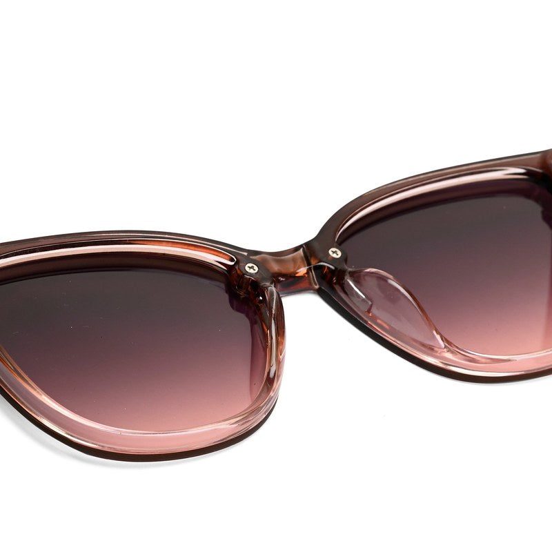 Kalira Gradient Brown - Pink Large Full Rim Cateye Sunglasses for Women — Hashtag Eyewears