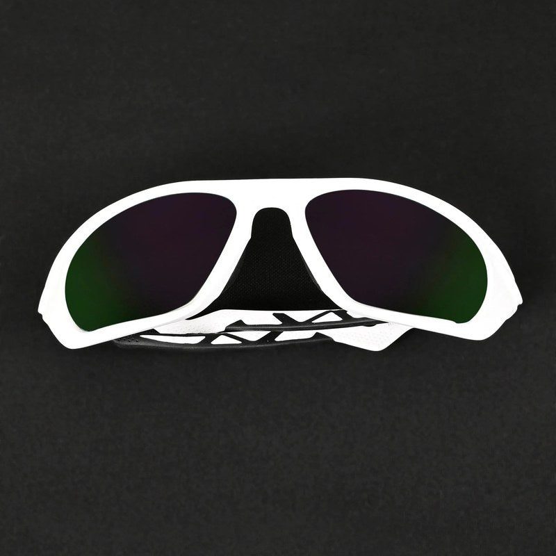 Lateralis White Large Full Rim Wraparound Sports Sunglasses for Men & Women — Hashtag Eyewears
