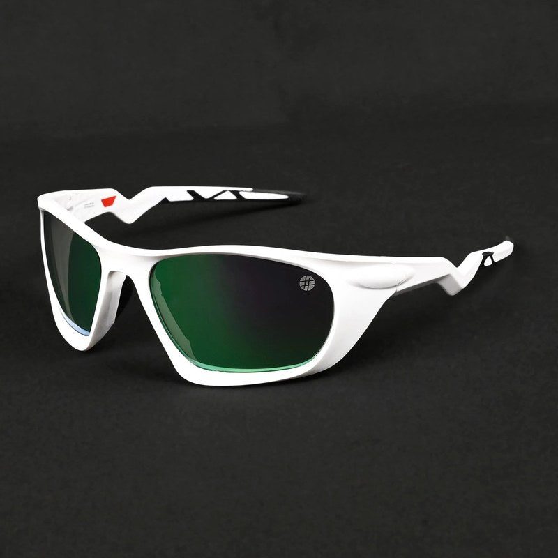 Lateralis White Large Full Rim Wraparound Sports Sunglasses for Men & Women — Hashtag Eyewears