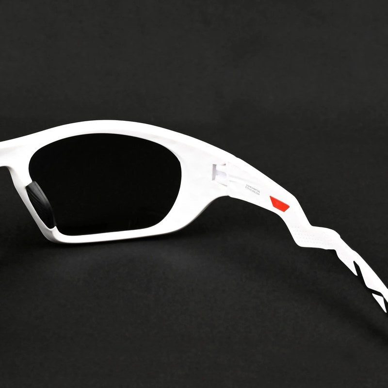 Lateralis White Large Full Rim Wraparound Sports Sunglasses for Men & Women — Hashtag Eyewears