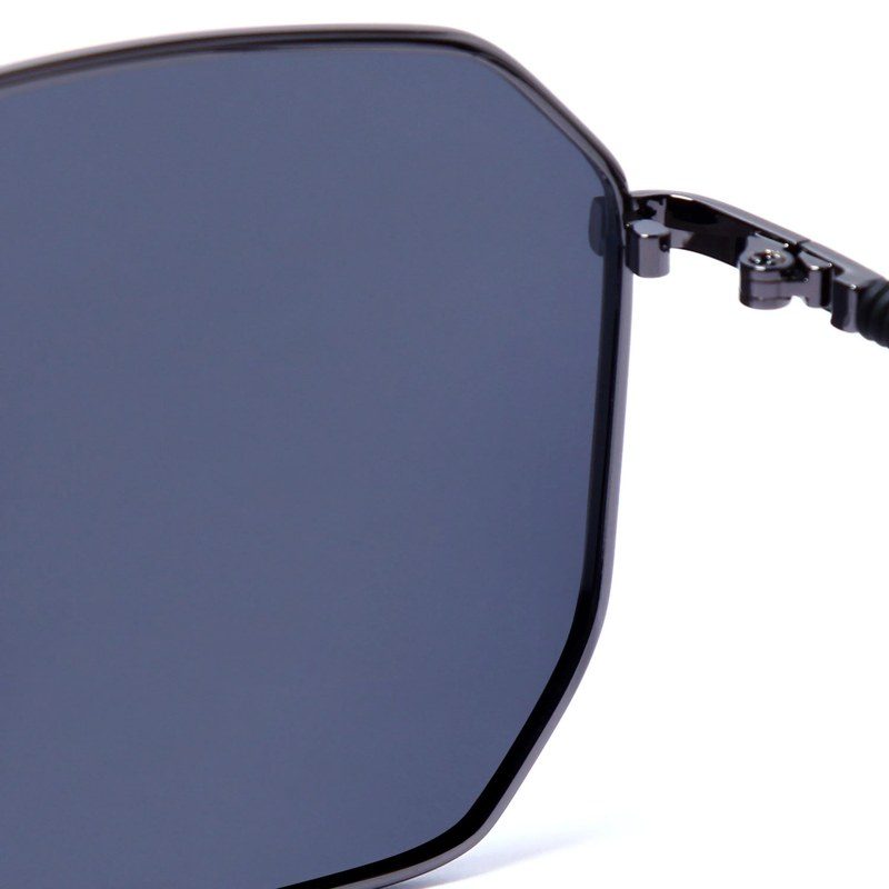 Lenis Grey Large Full Rim Haxagonal Sunglasses for Men & Women — Hashtag Eyewears