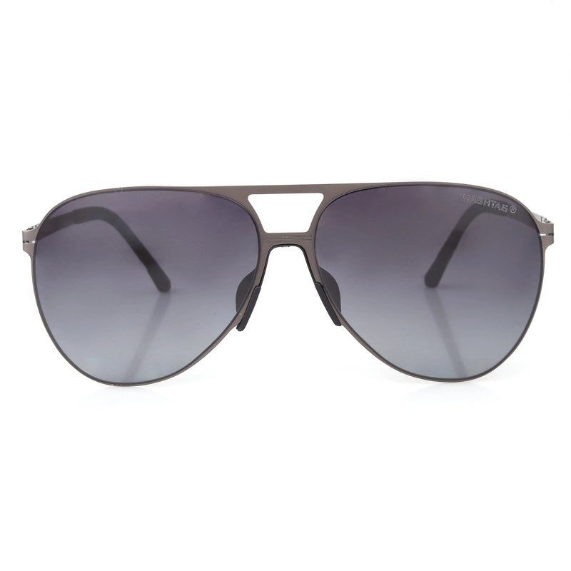Lumisyn Gradient Grey Large Full Rim Aviator Sunglasses for Men — Hashtag Eyewears