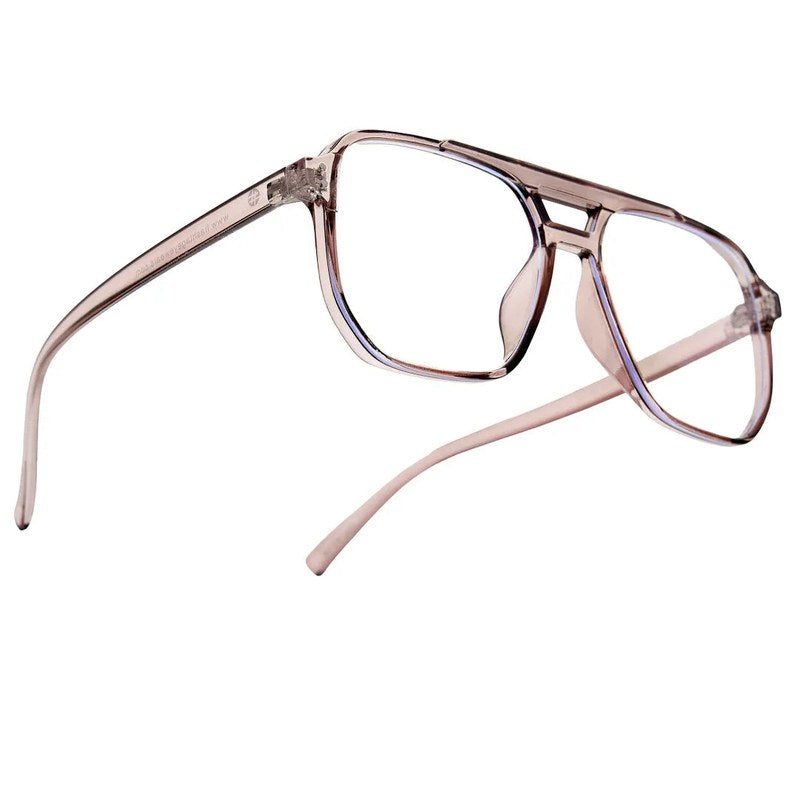 Lumnos Brown Medium Full Rim Square Computer Glasses for Men & Women — Hashtag Eyewears