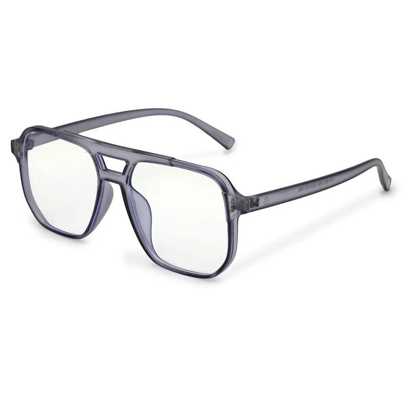 Lumnos Grey Medium Full Rim Square Computer Glasses for Men & Women — Hashtag Eyewears