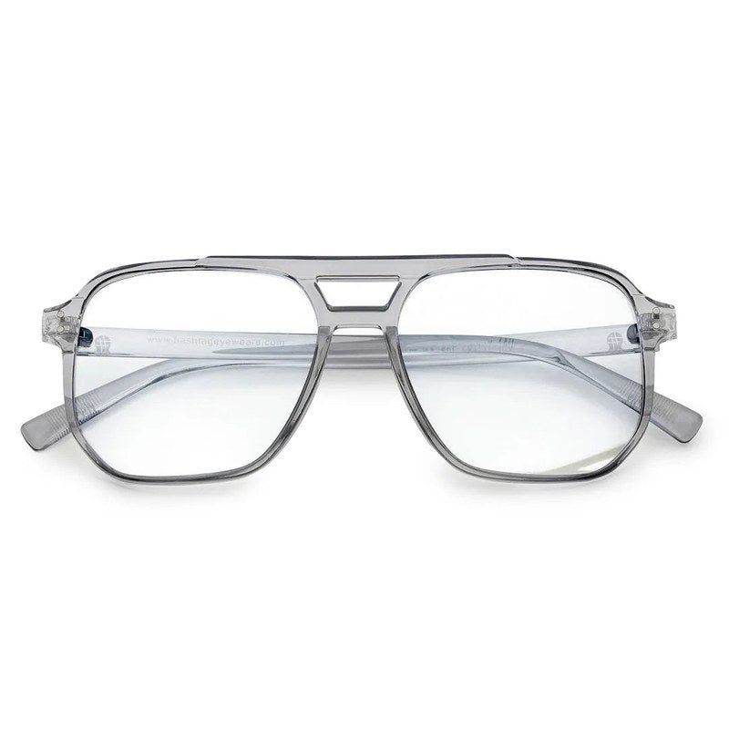 Lumnos Smoke Medium Full Rim Square Computer Glasses for Men & Women — Hashtag Eyewears