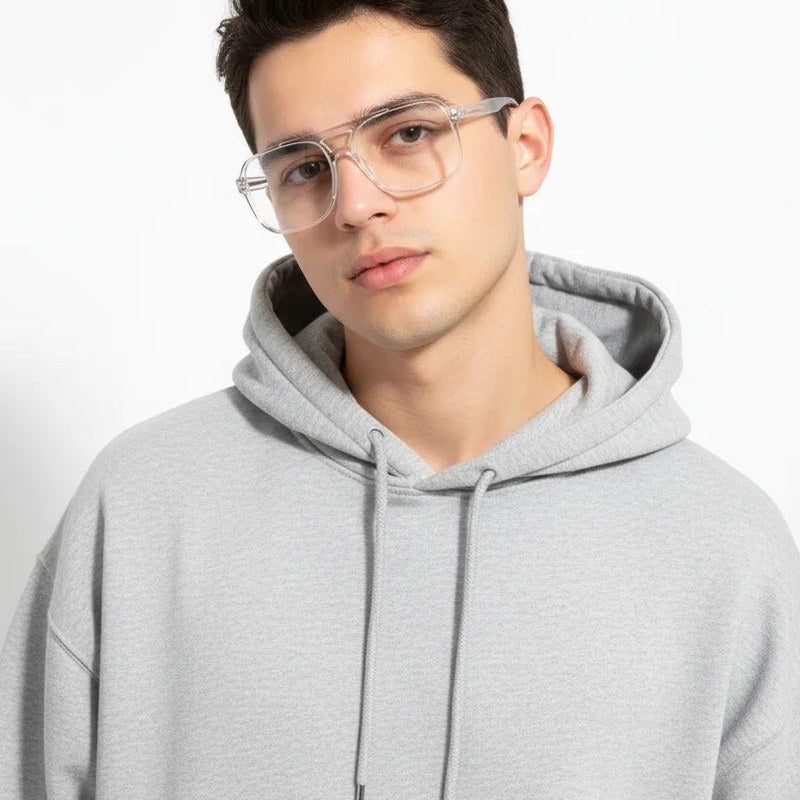 Lumnos Transparent Small Full Rim Square Computer Glasses for Men & Women — Hashtag Eyewears