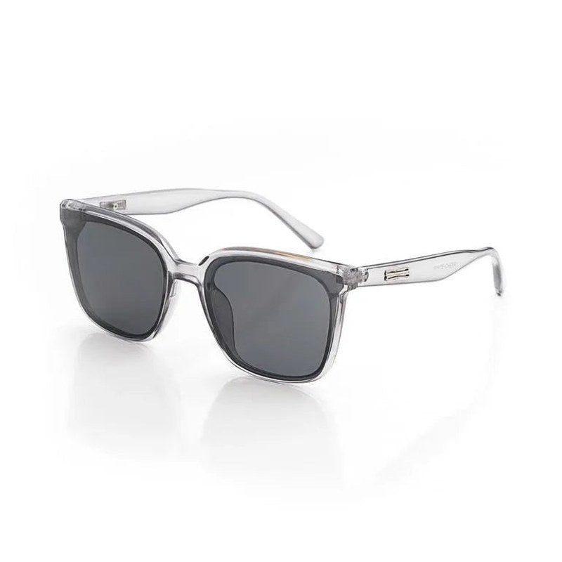 Lumor Transparent-Grey Medium Full Rim Square Sunglasses for Women — Hashtag Eyewears