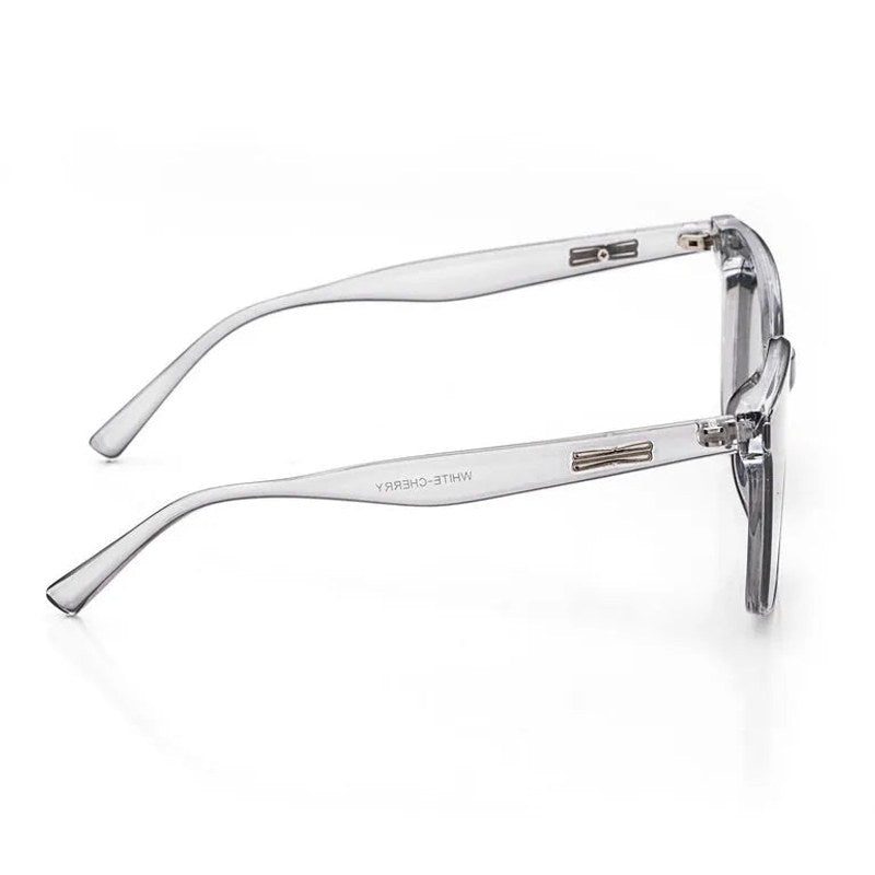 Lumor Transparent-Grey Medium Full Rim Square Sunglasses for Women — Hashtag Eyewears