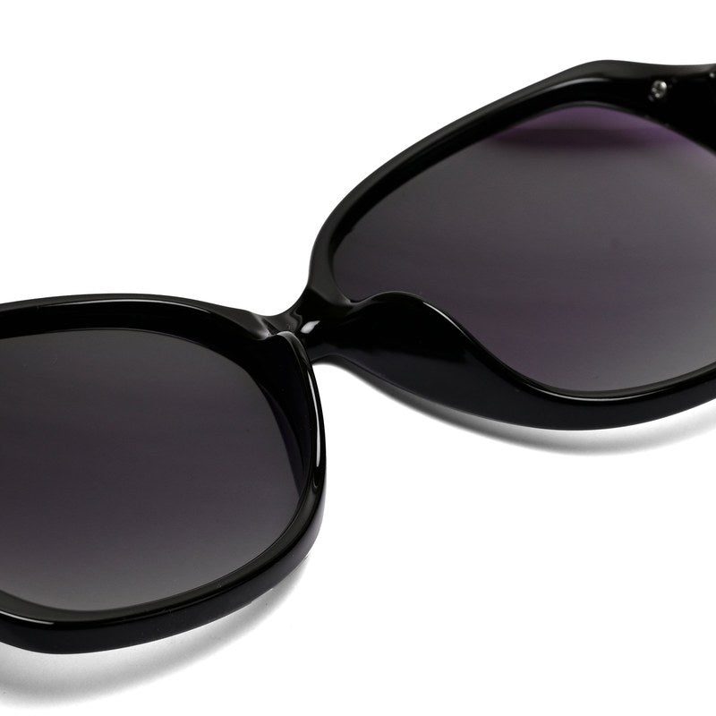 Lunara Black Large Full Rim Butterfly Sunglasses for Women — Hashtag Eyewears
