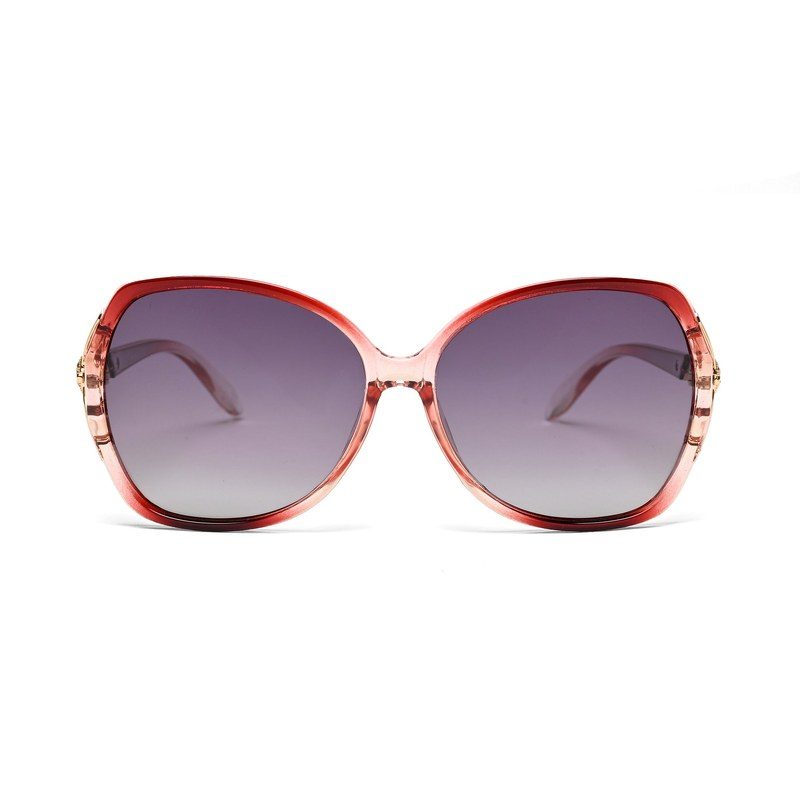 Lunara Transparent Reddish Purple Large Full Rim Butterfly Sunglasses for Women — Hashtag Eyewears