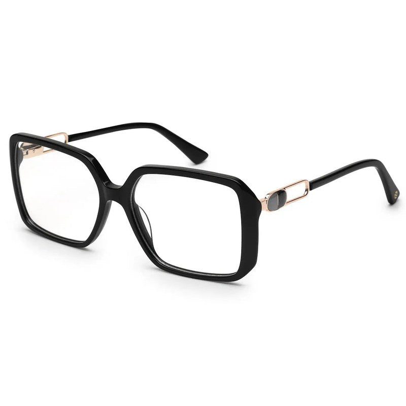 Luxury Black Medium Full Rim Square Eyeglasses for Women — Hashtag Eyewears