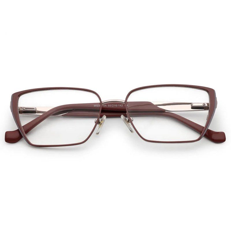 Luxury Brown-Grey Medium Full Rim Square Eyeglasses for Women — Hashtag Eyewears