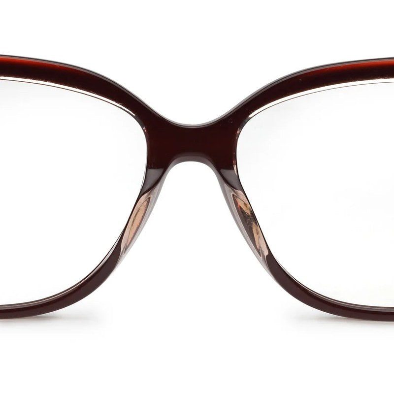 Luxury Golden-Dark Red Medium Full Rim Cateye Eyeglasses for Women — Hashtag Eyewears