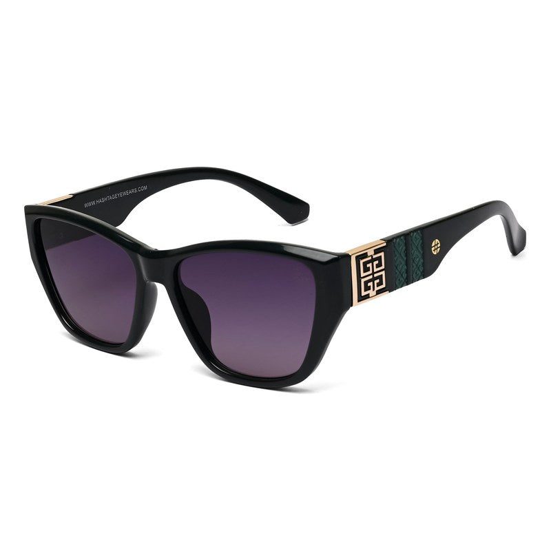 Lynor Green Medium Full Rim Cateye Sunglasses for Women — Hashtag Eyewears