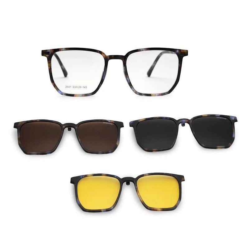 Lyria Tiger Print Medium Full Rim Square Clip-on for Men — Hashtag Eyewears