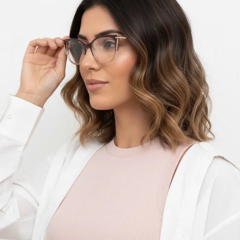 Lythion Pink Large Full Rim Cateye Sunglasses for Women — Hashtag Eyewears