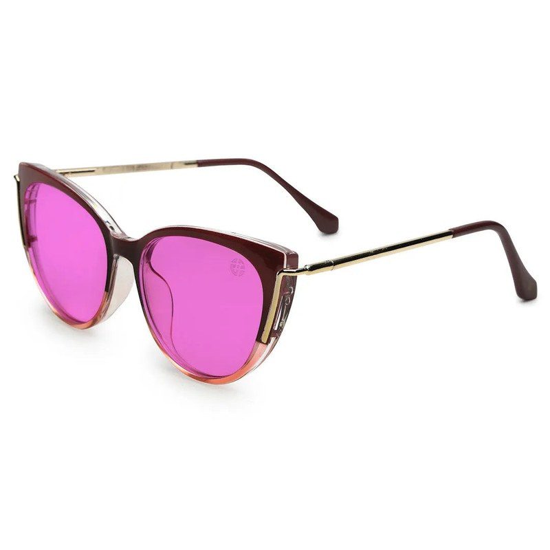 Lythion Pink Large Full Rim Cateye Sunglasses for Women — Hashtag Eyewears