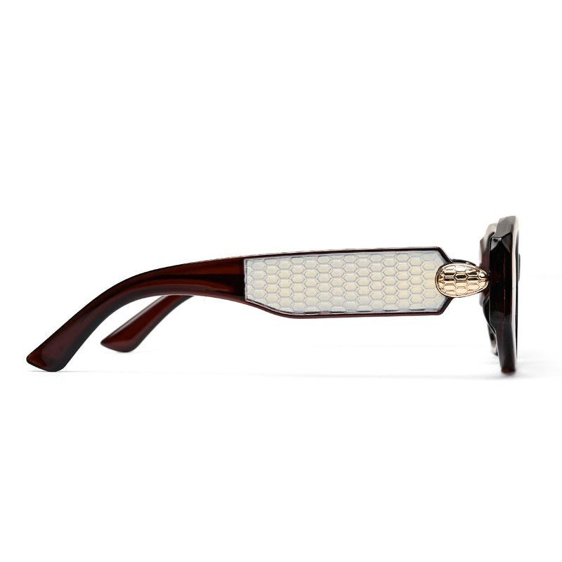 Medusa Dark Brown Medium Full Rim Oval Sunglasses for Women — Hashtag Eyewears