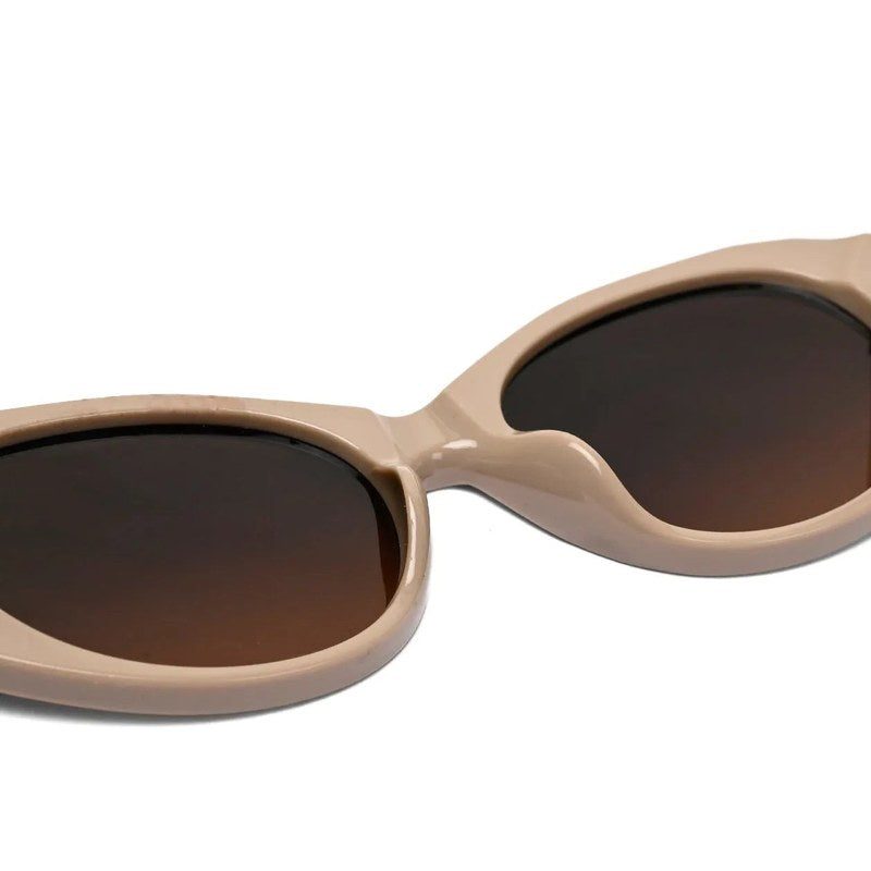 Medusa Light Brown Medium Full Rim Oval Sunglasses for Women — Hashtag Eyewears