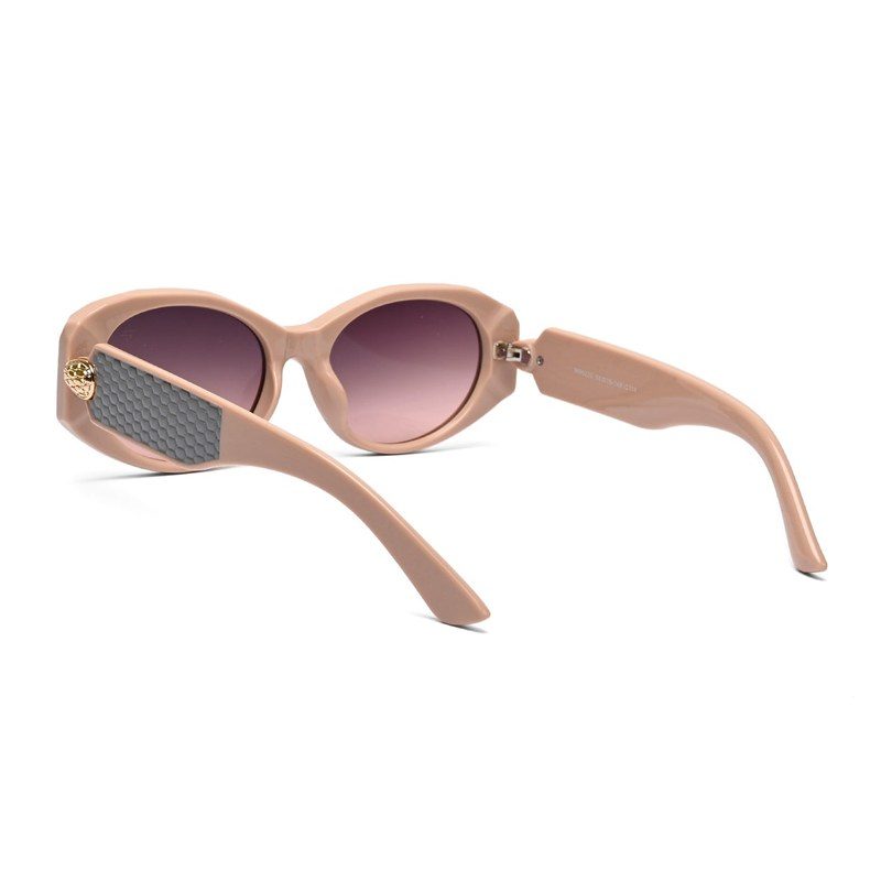 Medusa Pinkish Biege Medium Full Rim Oval Sunglasses for Women — Hashtag Eyewears