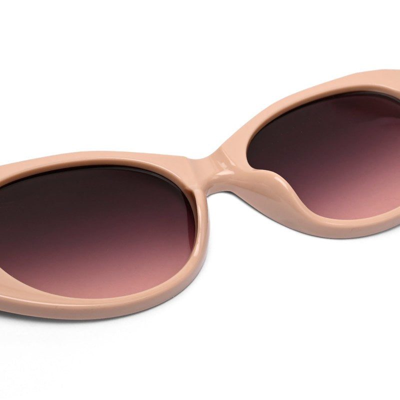 Medusa Pinkish Biege Medium Full Rim Oval Sunglasses for Women — Hashtag Eyewears