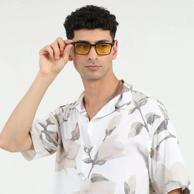 Mirage Black Medium Half Rim Square Clip-on for Men & Women — Hashtag Eyewears