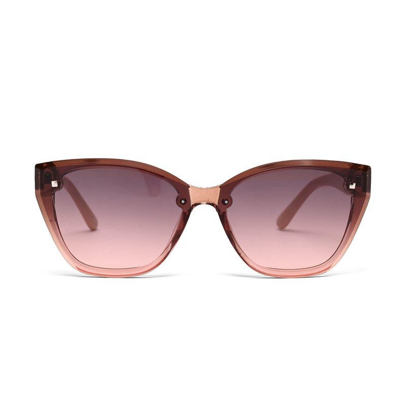 Miron Transparent Gradient Brown Large Full Rim Cateye Sunglasses for Women — Hashtag Eyewears