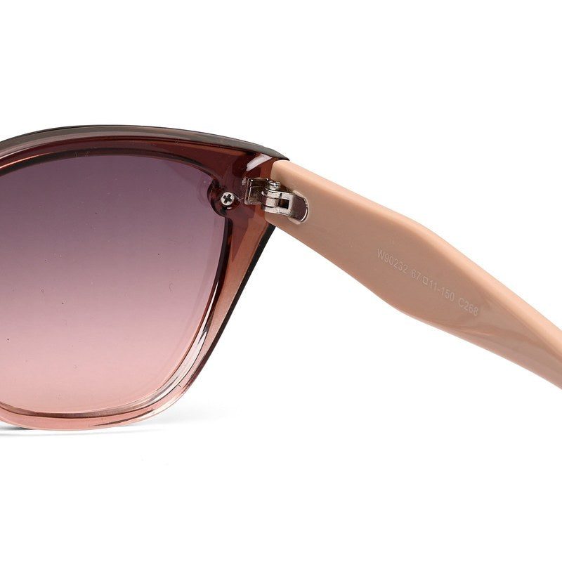 Miron Transparent Gradient Brown Large Full Rim Cateye Sunglasses for Women — Hashtag Eyewears