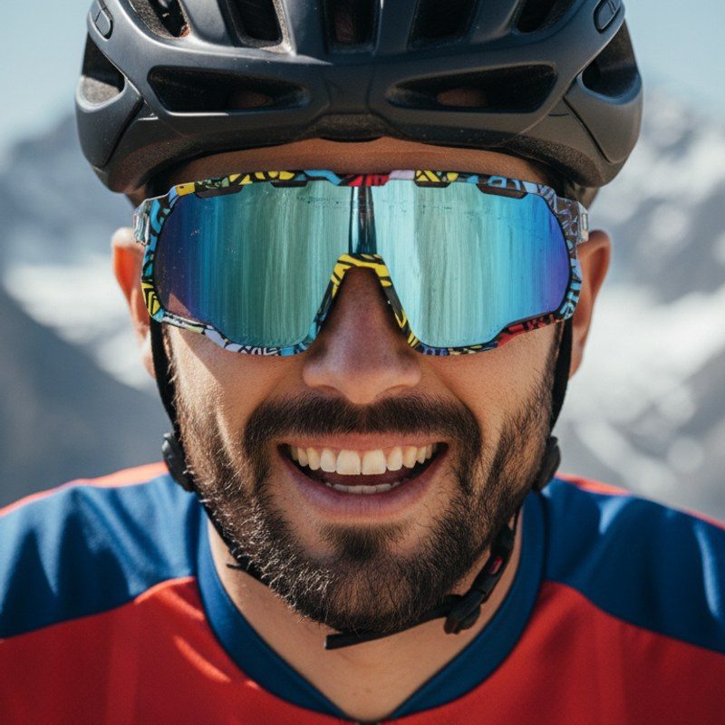 Myrion Multi Texture Medium Full Rim Shield Sports Sunglasses for Men & Women — Hashtag Eyewears