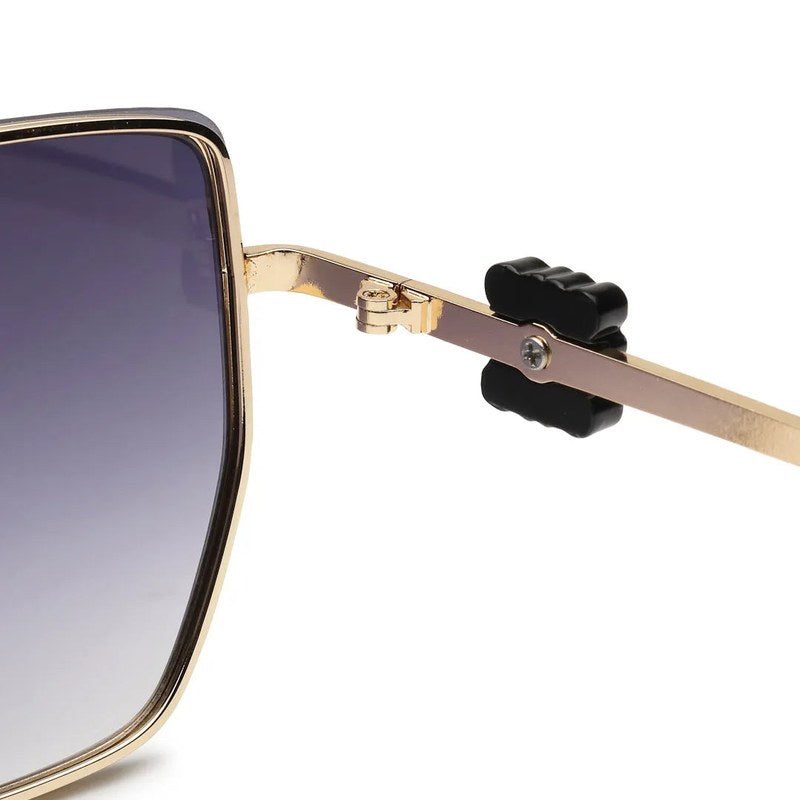 Nebular Gradient Black Medium Full Rim Rectangle Sunglasses for Women — Hashtag Eyewears