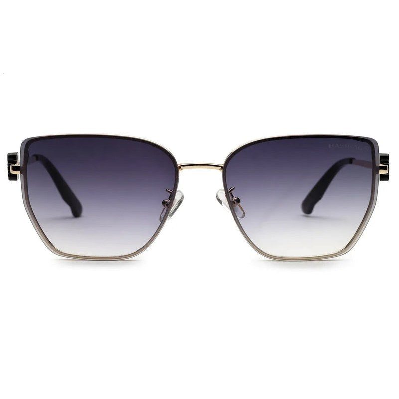 Nebular Gradient Black Medium Full Rim Rectangle Sunglasses for Women — Hashtag Eyewears