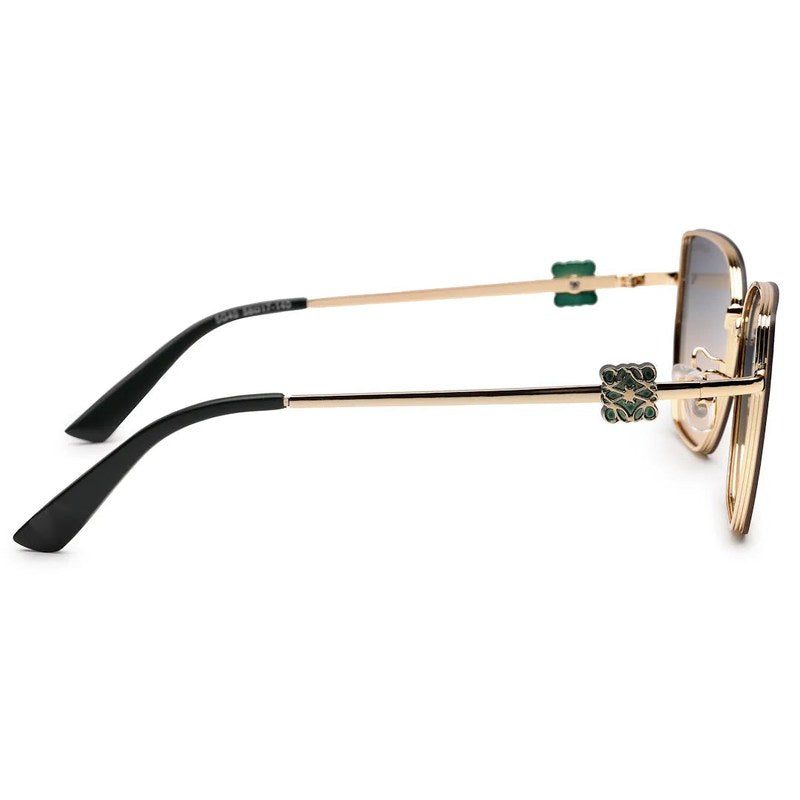 Nebular Gradient Green Medium Full Rim Rectangle Sunglasses for Women — Hashtag Eyewears