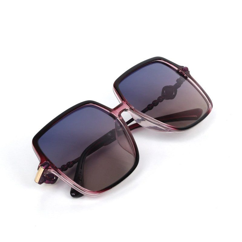 Nebulis Purple Gradient Large Full Rim Square Sunglasses for Women — Hashtag Eyewears