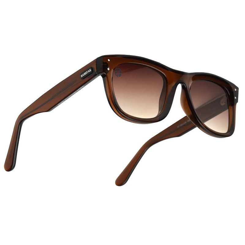 Nebulix Brown Medium Full Rim Wayfarer Sunglasses for Men — Hashtag Eyewears
