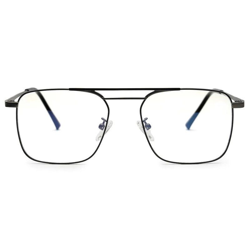 Neuron Black & Grey Medium Full Rim RECTANGLE Computer Glasses for Men & Women — Hashtag Eyewears
