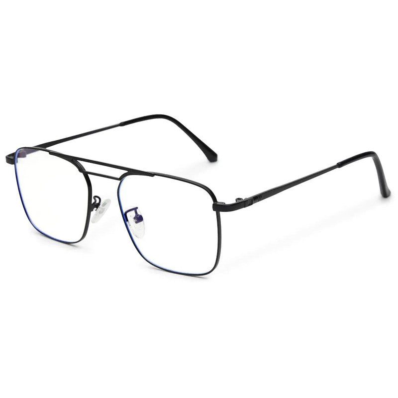 Neuron Black Medium Full Rim RECTANGLE Computer Glasses for Men & Women — Hashtag Eyewears